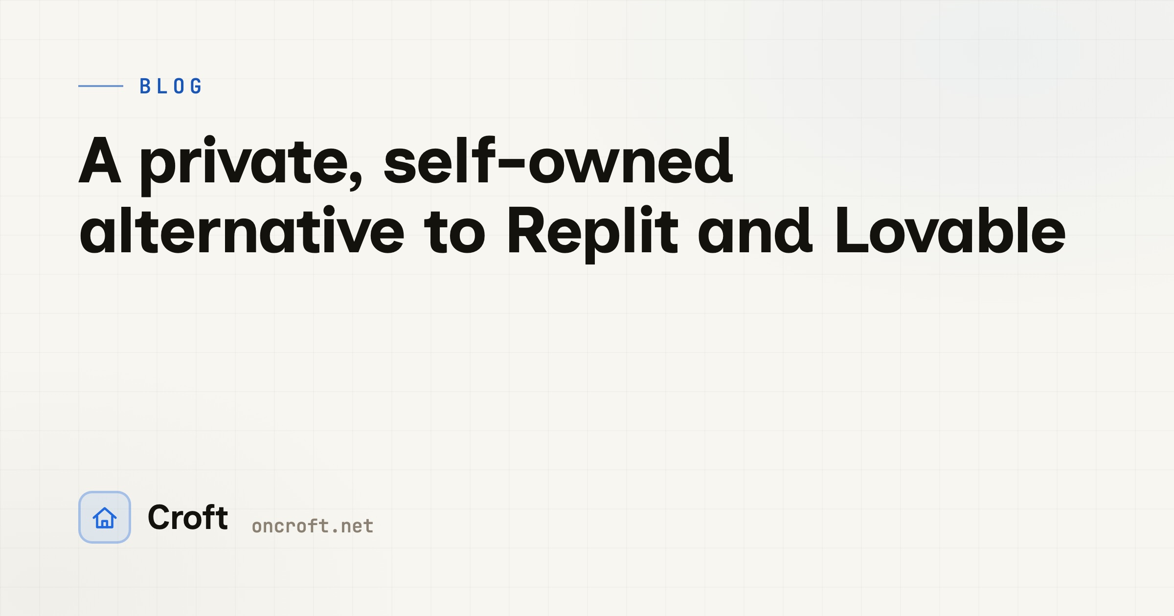 A private, self-owned alternative to Replit and Lovable
