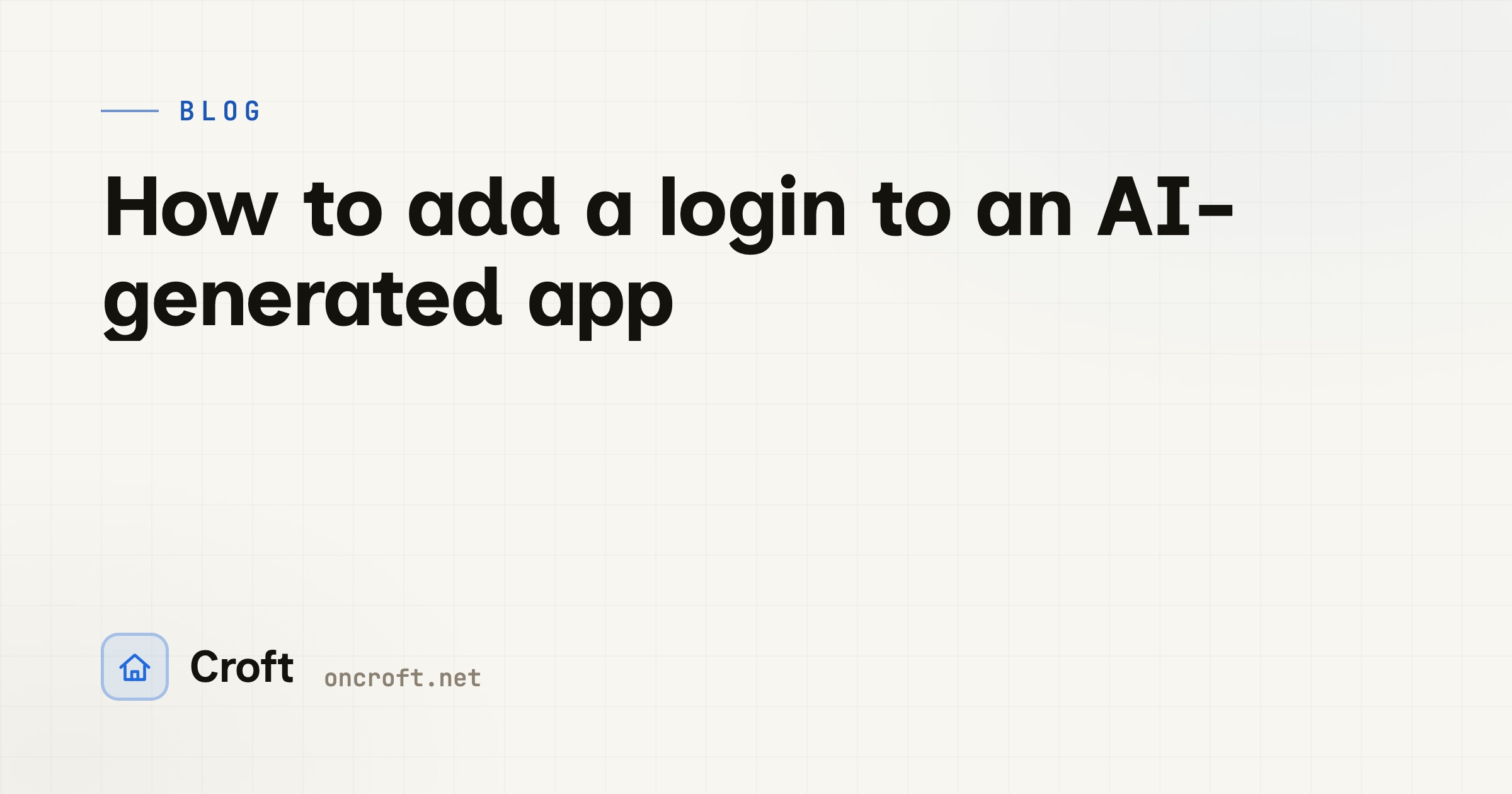 How to add a login to an AI-generated app