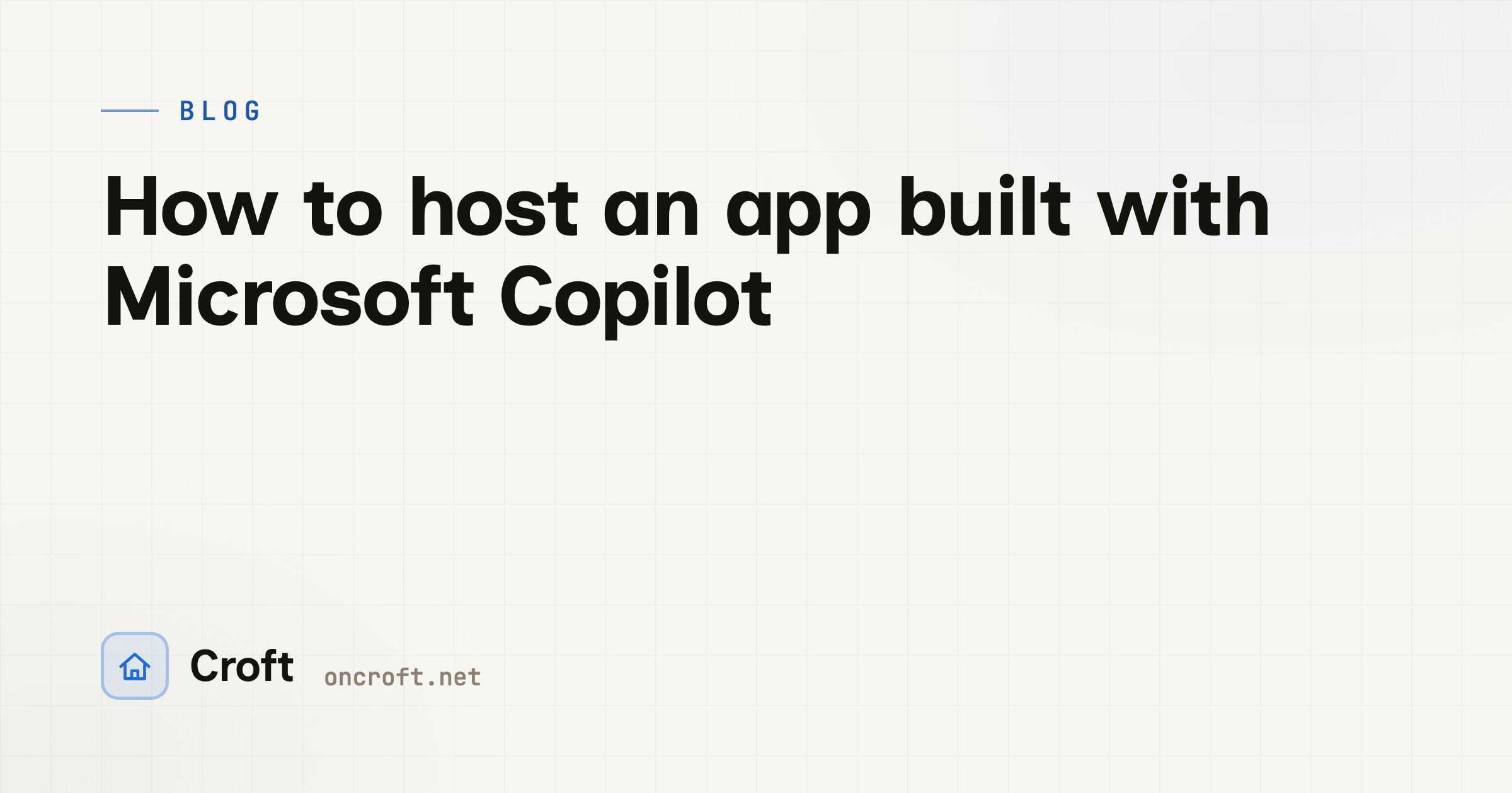 How to host an app built with Microsoft Copilot
